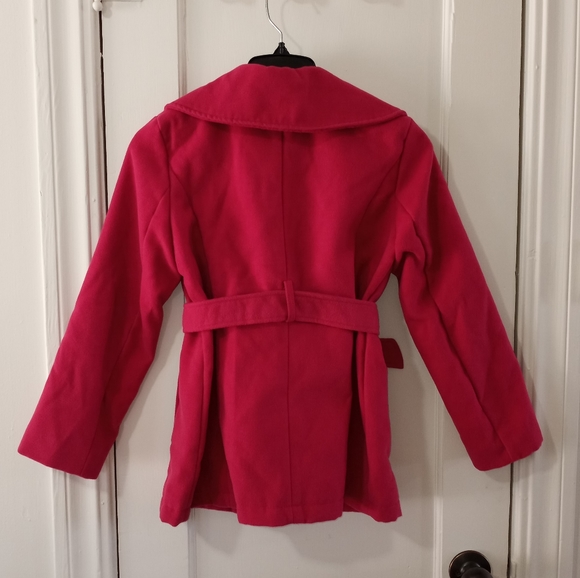 Me Jane Dark Pink Pea Coat Girls Size XL 16 NWT - Picture 2 of 16